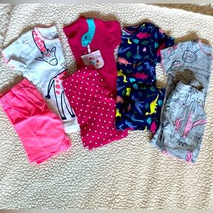 Four sets of Carter’s pajamas, little girls size 4T